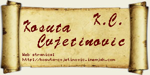 Košuta Cvjetinović vizit kartica